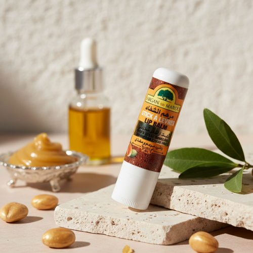 Stick à lèvres à l’huile d’argan bio | Baume nourrissant naturel | Tiziri Elixir